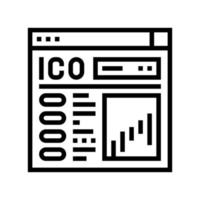 ico Marktlinie Symbol Vektor Illustration