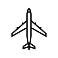 Flugzeug Lufttransport Linie Symbol Vektor Illustration