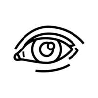 Auge Gesicht Linie Symbol Vektor Illustration