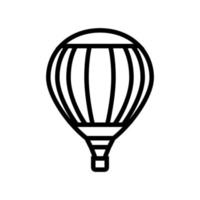 Ballon Lufttransport Linie Symbol Vektor Illustration