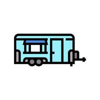släpvagn transport färg ikon vektor illustration