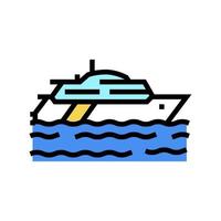 Yacht Transport Farbsymbol Vektor Illustration