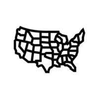 State New York Linie Symbol Vektor Illustration