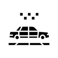 Taxi-Glyphen-Symbol-Vektor-Illustration vektor