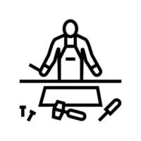 Crafter Business Line Symbol Vektor Illustration