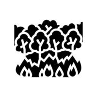 Baum Feuer Glyphe Symbol Vektor Illustration