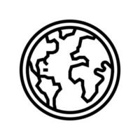 Illustration des Symbols für die Weltplanetenlinie vektor