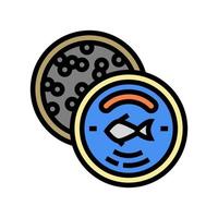 Kaviar Meeresfrüchte Farbsymbol Vektor Illustration