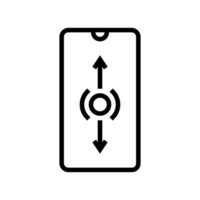 mobile Bildlauflinie Symbol Vektor Illustration