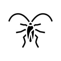 Kakerlaken-Insekten-Glyphen-Symbol-Vektor-Illustration vektor