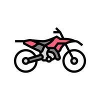 dirtbike motorcykel färg ikon vektor illustration