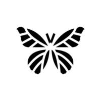 Schmetterling Insekten Glyphe Symbol Vektor Illustration