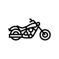 chopper motorrad linie symbol vektor illustration
