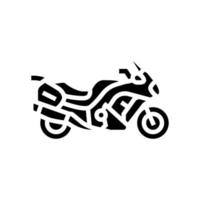 sportbike motorcykel glyph ikon vektorillustration vektor