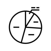 cirkeldiagram linje ikon vektor illustration
