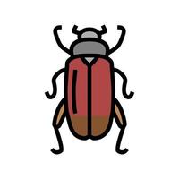chafer insekt färg ikon vektor illustration