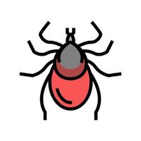 Tick Insekt Farbsymbol Vektor Illustration