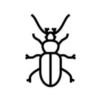 Käfer Insekt Symbol Leitung Vektor Illustration