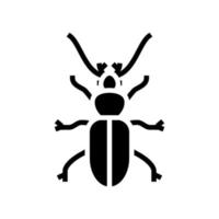 Käfer-Insekten-Glyphen-Symbol-Vektor-Illustration vektor