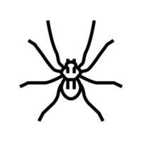 Spinne Insekt Symbol Leitung Vektor Illustration