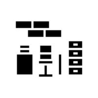 Büromöbel-Glyphen-Symbol-Vektor-Illustration vektor