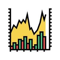 Aktiendiagramm Farbsymbol Vektor Illustration