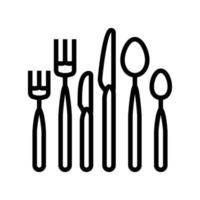 Besteck Utensil Symbol Leitung Vektor Illustration