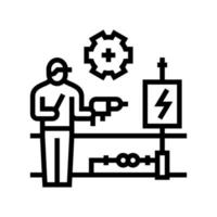 elektrisk omkoppling linje ikon vektorillustration vektor