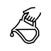 Milch hinzufügen Linie Symbol Vektor Illustration