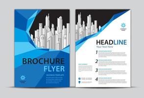 Jahresbericht-Vorlage, Jahresbericht-Cover-Design, Broschüren-Flyer-Vorlage, Business-Cover-Hintergrund, Broschüren-Layout, modernes kreatives Design, Werbung, Zeitschriftenanzeigen, blauer Polygon-Hintergrund vektor