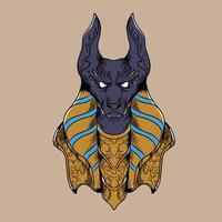 Anubis-Vektorillustration, die speziell für den Bedarf an Kleidungsmarken und so weiter hergestellt wurde vektor