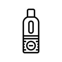 Bräunungsspray für Körper Flaschenlinie Symbol Vektor Illustration