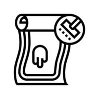 Teppich Reinigungslinie Symbol Vektor Illustration