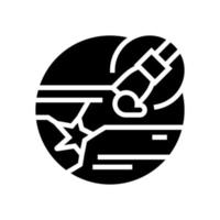 Laminatboden reparieren Glyphen-Symbol-Vektor-Illustration vektor