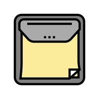 Notizen Dispenser Farbsymbol Vektor Illustration