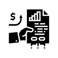 Investition digitales Finanzgeschäft Glyphen-Symbol-Vektorillustration vektor
