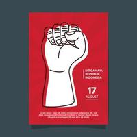 Indonesiens självständighetsdag händelse affischmall, Indonesiens självständighetsfirande dag vektor