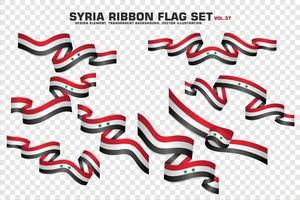 syrien bandflaggen gesetzt, elementdesign, 3d-stil. Vektor-Illustration vektor