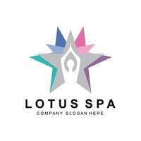 Yoga-Logo-Design, Sport-Icon-Illustration Fitness und Konzentration von Geist und Körper vektor