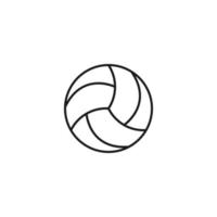 sport, hobby, aktivitätskonzept. Vektor minimalistisches Zeichen im flachen Stil gezeichnet. perfekt für geschäfte, geschäfte, werbung. Liniensymbol des Volleyballs