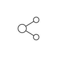 sociala medier koncept. vektor symbol ritad med svart tunn linje. redigerbar linje. lämplig för artiklar, webbplatser etc. linjeikon av algoritm