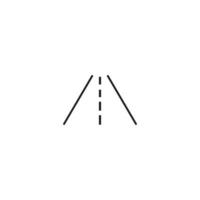 Umriss monochromes Symbol im flachen Stil mit dünner Linie gezeichnet. editierbarer Strich. Liniensymbol der Autostraße vektor