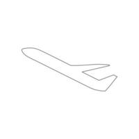 Vektor-Monochrom-Zeichen im flachen Stil. editierbarer Strich. geeignet für Websites, Banner, Bücher, Artikel usw. Liniensymbol des Flugzeugs vektor