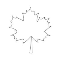 linje monokrom illustration av löv av lönn. lämplig för skyltar, butiker, banderoller, böcker etc. vektor siluett.