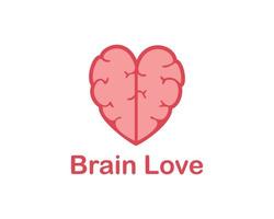 Gehirn Liebe Symbol Vorlage Vektor
