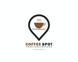 kaffeplats logotyp mall vektor