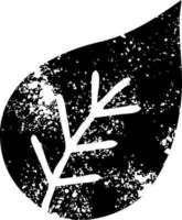 Distressed Symbol Herbstblatt vektor