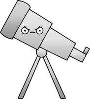 Farbverlauf schattiertes Cartoon-Teleskop vektor