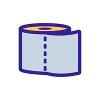 toalettpapper ikon vektor. isolerade kontur symbol illustration vektor
