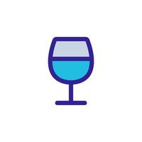 ein Glas Wein-Icon-Vektor. isolierte kontursymbolillustration vektor